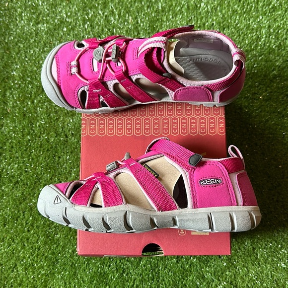 Keen Seacamp II CNX Very Berry Dawn Pink Little Girl Hiking Sport Sandals - Picture 1 of 7